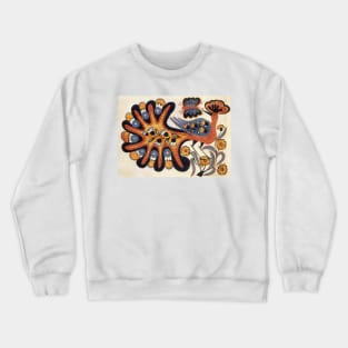 Maria Primachenko - fairy bird peacock 1936 Crewneck Sweatshirt